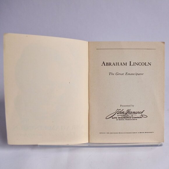 Abraham Lincoln The Great Emancipator Booklet John Hancock 1926 - Picture 3 of 4